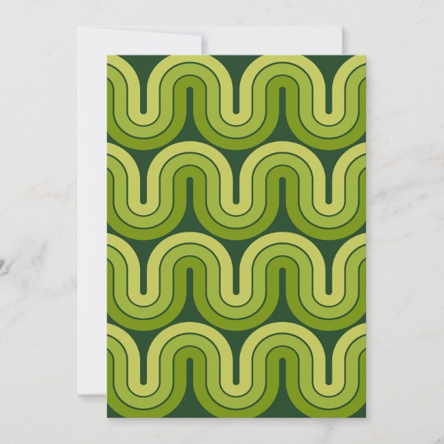 Convite Design de Onda de Gradação Geométrica Retroativa (Frente)