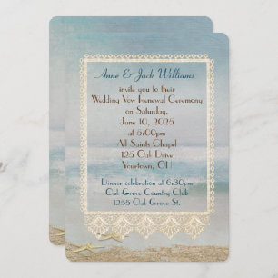 Convite design de renovação de vow do casamento