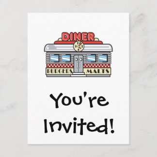 Convite design de retro-diner