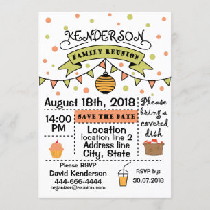 Convite Design de Reunião Familiar