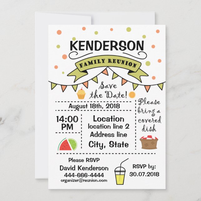 Convite Design de Reunião Familiar (Frente)