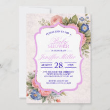 Design de Rosa Floral Personalizada Rústica Vintag