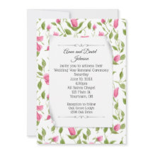 Design de Rosebud Rosa para Renovação de Vow