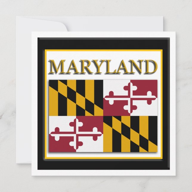 Convite Design de Sinalizador do Estado de Maryland (Frente)