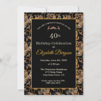 Design de Tapeçaria Vintage no aniversário de 40 a