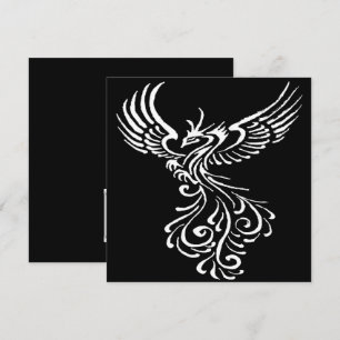 Convite Design de Tatuagem de Pássaro Branco da Phoenix
