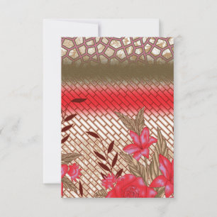 Convite Design de tecido de intricato com padrões florais