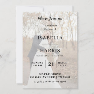 Convite Design de Tributo de Foto Memorial Elegante