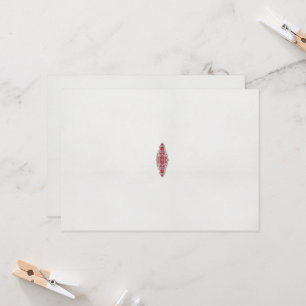 Convite design de um padrão vermelho e branco