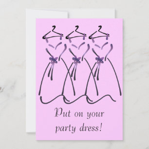 Convite Design de vestidos elegantes com slogan personaliz