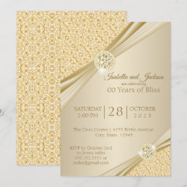 Convite Design do 00º Aniversário de Ouro