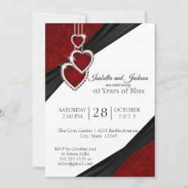 Convite design do 40º aniversário da Ruby