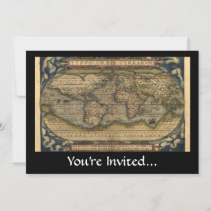 Convite Design do Atlas Histórico do Mapa do Mundo de Vint