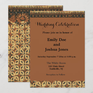 Convite Design do padrão de arte do café Bean Batik