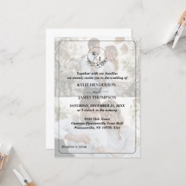 Convite Design do seu próprio casamento com a Colagem de F