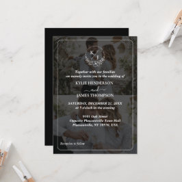 Convite Design do seu próprio casamento com a Colagem de F