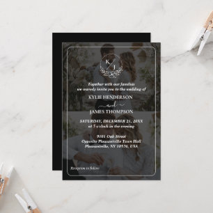 Convite Design do seu próprio casamento com a Colagem de F