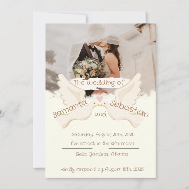 Convite Design elegante único (Frente)