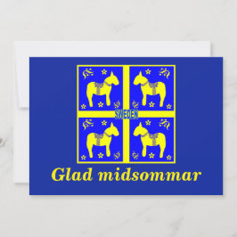 Convite design escandinava,Midsommar Glad Personalizado