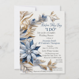 Convite Design Festivo de Floco de Neve Único