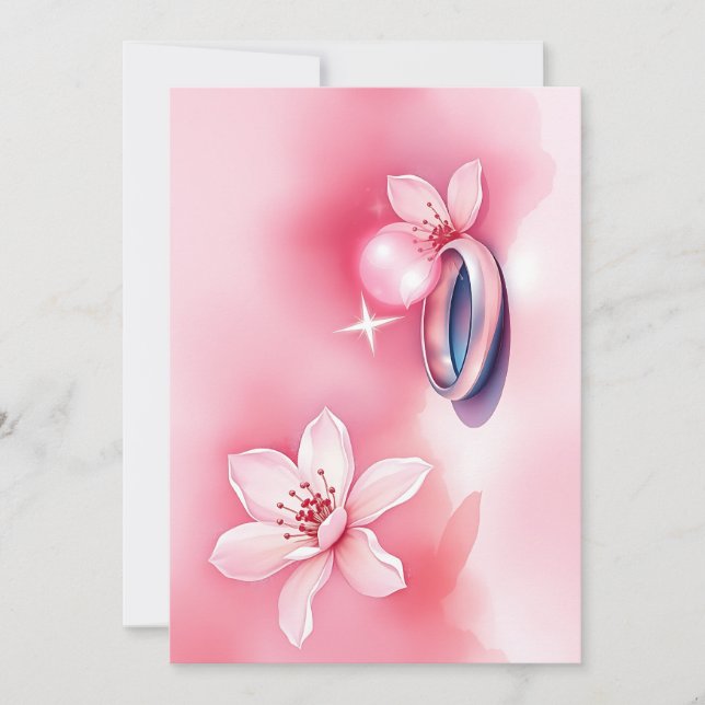 Convite Design Floral: Beleza e Elegância do Eterno (Frente)