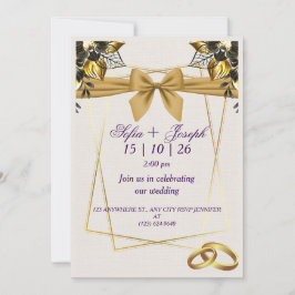 Convite Design Floral Elegante-Moderno para o seu Dia Espe