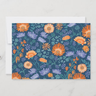 Convite Design Floral Pintado à Mão do Calendário