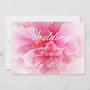 Convite Design Floral Rosa, Você Será Minha Porta-Voz