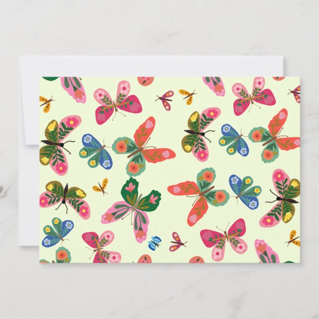 Convite Design Floral Verde da Natureza (Frente)