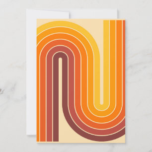 Convite Design Geométrico de Estilo de Vintagem Retroativa