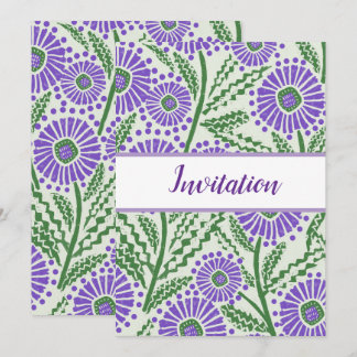 Convite Design lavanda De Blocos Verde E Branco