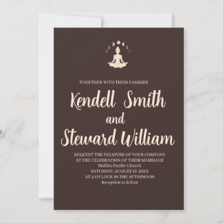 Convite Design Minimalista de Tom Marrom Meditativo