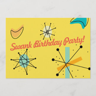 Convite Design moderno do meio século