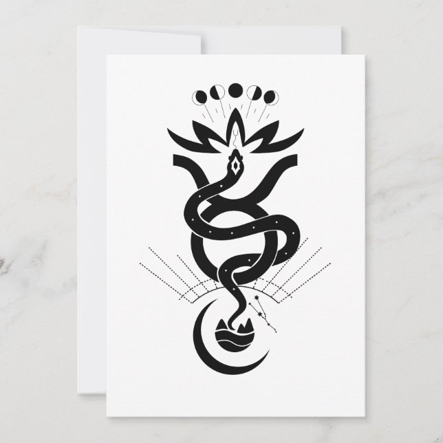 Convite Design original para impressão Cobra de 2025, Taur (Frente)