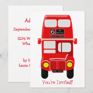 Convite Design personalizado do ônibus
