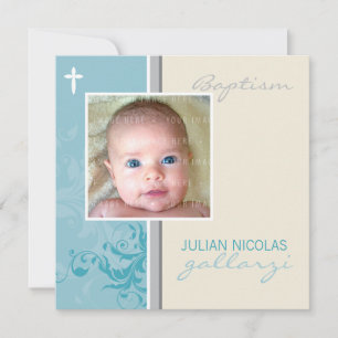 Convite DESIGN PERSONALIZADO: Suzana Baptism Invite - posh
