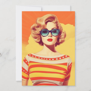 Convite Design Pop Art, inspirado no Retro