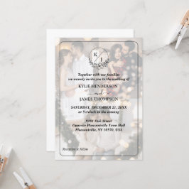 Convite Design Seu Próprio Casamento de Colagem Fotográfic
