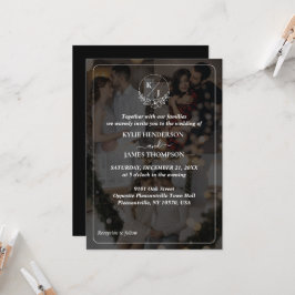 Convite Design Seu Próprio Casamento de Colagem Fotográfic