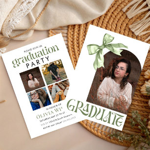 Convite Design Simples de Arco de Formatura com Fotos