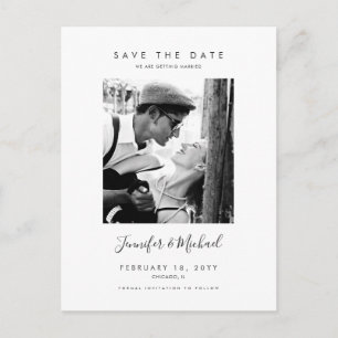 Convite Design Simples Moderno de Foto no Cartão Postal de