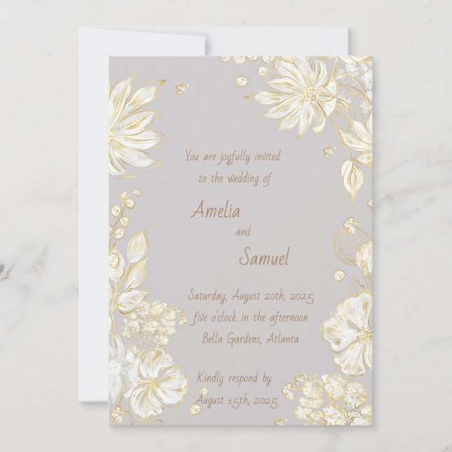 Convite Design sofisticado (Frente)