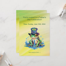 design superior do Sapo "Hoppy" e do Dia de os pai