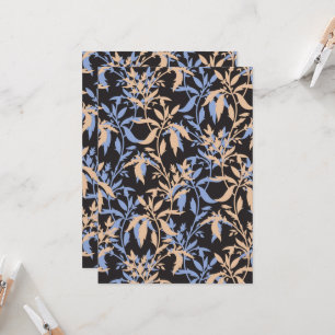 Convite Design têxtil elegante com flores intrincadas