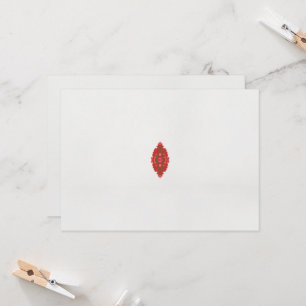 Convite design vermelho e castanho sobre fundo branco