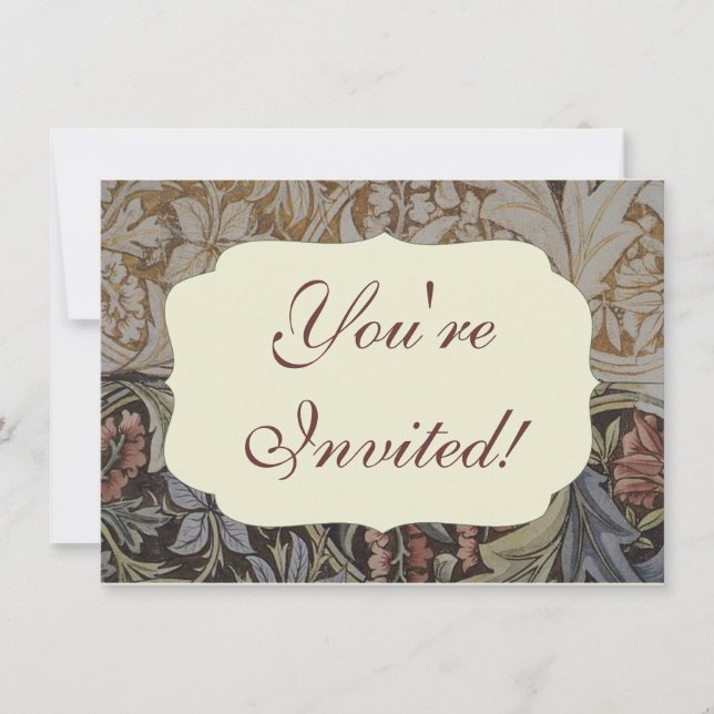 Convite Design William Morris Bluebell Tapeçaria (Frente)