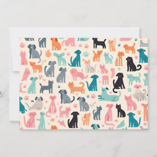 Convite Designs De Animais Cachorros Sem Costura Cachorro