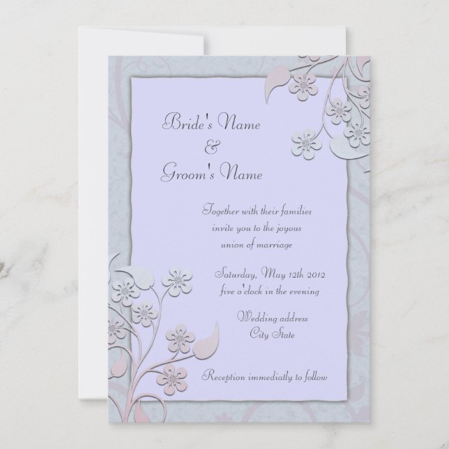 Convite "designs de guarnição molly" (Frente)