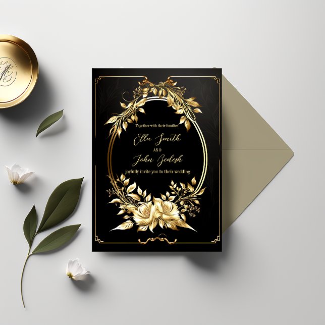 Convite Designs de luxo editáveis para o casamento (Criador carregado)