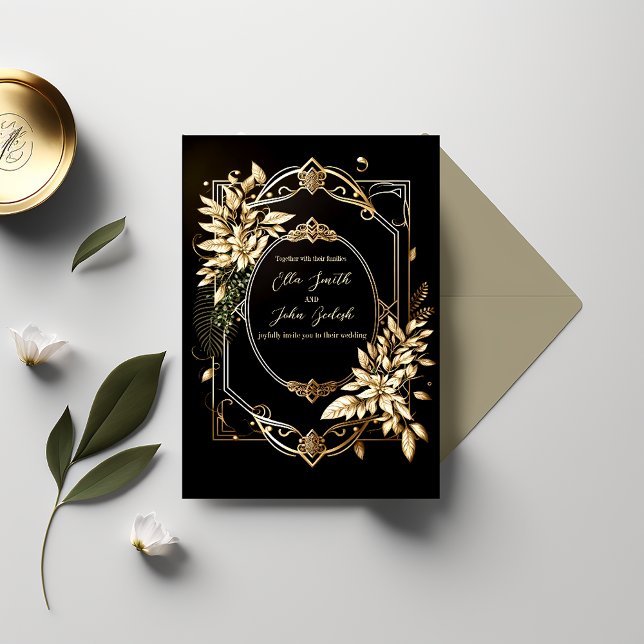 Convite Designs de luxo editáveis para o casamento (Criador carregado)